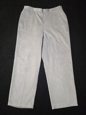 Alfred Dunner Gray Corduroy Pant 14 Straight Leg Trouser Business Casual Comfort